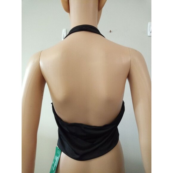 NWT  Bundle of 2 Shein EZ Wear Weissman Women's Black Crop Tops Size Large - Picture 3 of 11